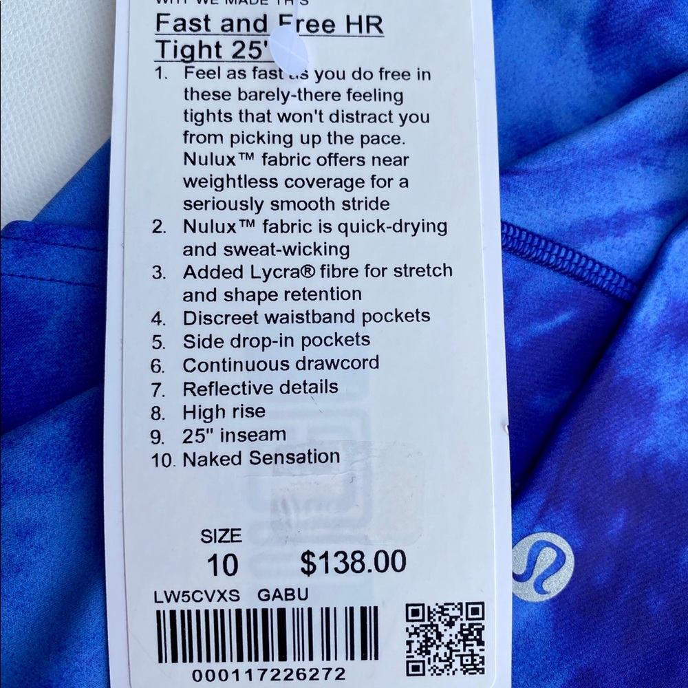 NWT Lululemon Fast and Free High-Rise Tight 25” - Picture 13 of 13